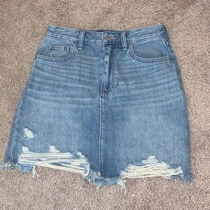 Hollister ultra high waisted denim skirt